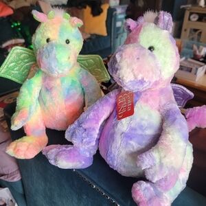 Gund Stuffed Dragons Lot Of 2